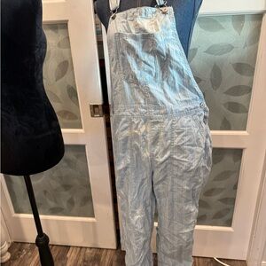 Aerie Blue Denim Overalls with Vintage-Inspired Wash